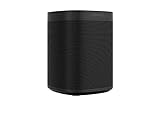 Sonos One Smart Speaker, schwarz – Intelligenter WLAN Lautsprecher mit Alexa Sprachsteuerung, Google...