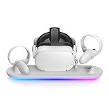 KIWI design Ladestation RGB Kompatibel mit Meta/Oculus Quest 2, Akkreditiert von Meta