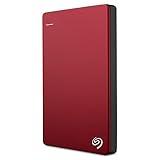 Seagate Backup Plus Slim 1TB tragbare externe Festplatte, 2.5 Zoll, USB 3.0, PC & Mac, rot, inkl. 2 Jahre...