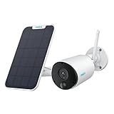 Reolink 2K Überwachungskamera Aussen Akku Argus Eco mit Solarpanel, Kabellose Solar WLAN Kamera Outdoor...