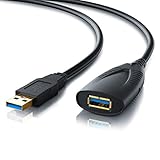 CSL-Computer 5m USB 3.2 Gen1 Repeater Verlängerungskabel Extension Cable aktiv mit Signalverstärkung -...