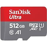 SanDisk Ultra 512 GB microSDXC Memory Card + SD Adapter with A1 App Performance Up to 100 MB/s, Class 10,...