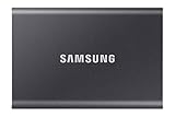 Samsung Portable SSD T7, 2 TB, USB 3.2 Gen.2, 1.050 MB/s Lesen, 1.000 MB/s Schreiben, Externe SSD...