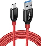 Anker PowerLine+ 180cm USB Kabel auf USB C Kabel 3.0, sehr Beständig für USB Typ C Geräte Inklusive...