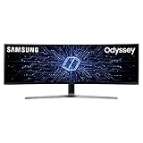 Samsung Odyssey Ultra Wide Curved Gaming Monitor C49HG90, 49 Zoll, VA-Panel, QLED, Bildwiederholrate 144...