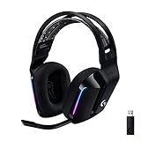 Logitech G733 LIGHTSPEED kabelloses Gaming-Headset mit Kopfbügel, LIGHTSYNC RGB, Blue VO!CE...