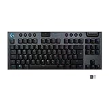 Logitech G915 LIGHTSPEED TKL Tenkeyless kabellose mechanische Gaming-Tastatur, Taktiler GL-Tasten-Switch,...