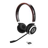 Jabra Evolve 65 Wireless Stereo On-Ear Headset – Microsoft zertifizierte Kopfhörer mit langer...