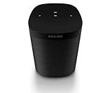 Sonos One Smart Speaker, schwarz – Intelligenter WLAN Lautsprecher mit Alexa Sprachsteuerung, Google...