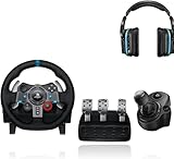 Logitech G29 Driving Force Gaming Rennlenkrad, Zweimotoriges Force Feedback - Schwarz + Logitech G...