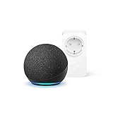 Echo Dot (4. Generation), Anthrazit + Amazon Smart Plug (WLAN-Steckdose), Funktionert mit Alexa - Smart...