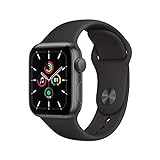 Apple 2020 Watch SE (GPS, 40 mm) Aluminiumgehäuse Space Grau, Sportarmband Schwarz