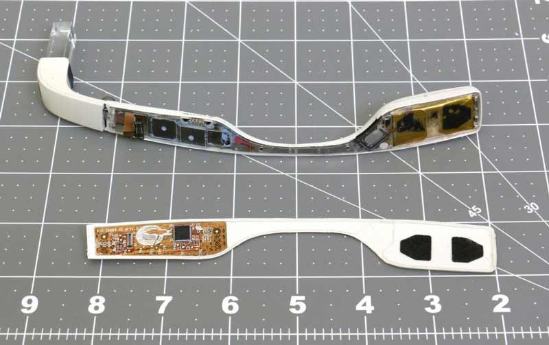 Das Innenleben der neuen Version von Glass. Die Brille rechnet schneller und der Akku hält länger.  Quelle: FCC / Google