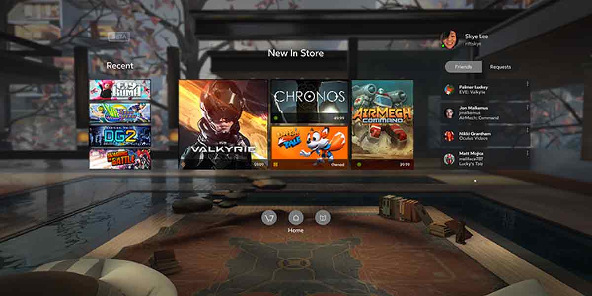 Oculus Rift: Neue Features für Oculus Home in 2017