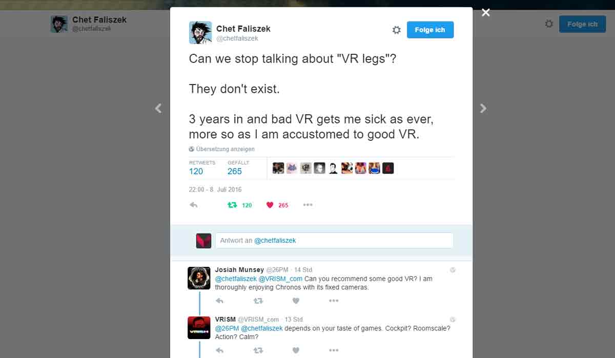 Virtual Reality: Kein Gewöhnungseffekt bei VR-Übelkeit
