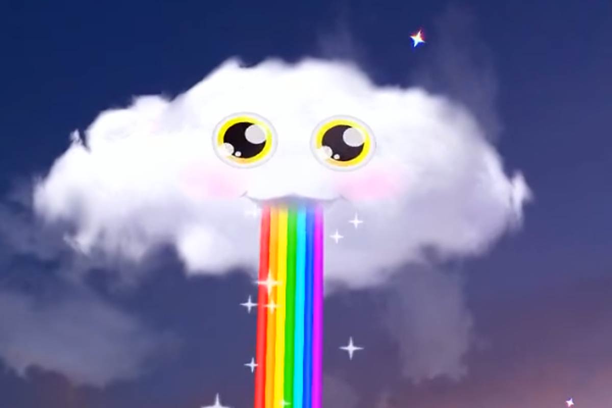Snaps neues AR-Feature: Wolken kotzen Regenbogen