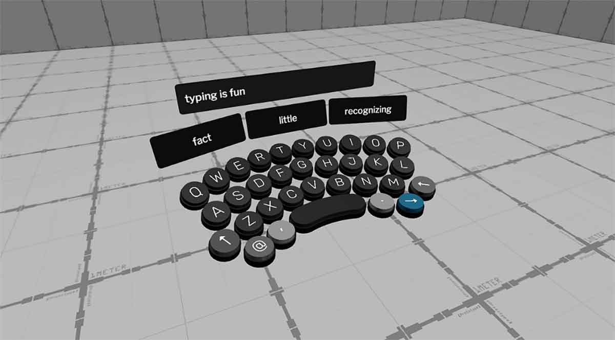 Virtuelle Tastatur erleichtert das Tippen von Texten in Virtual Reality