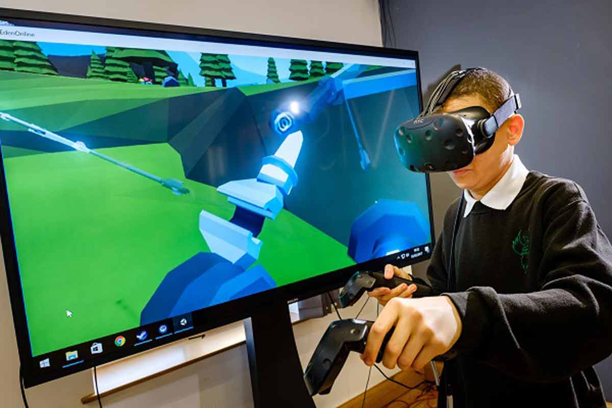 In diesen Virtual-Reality-Garten können sich Menschen mit Autismus flüchten