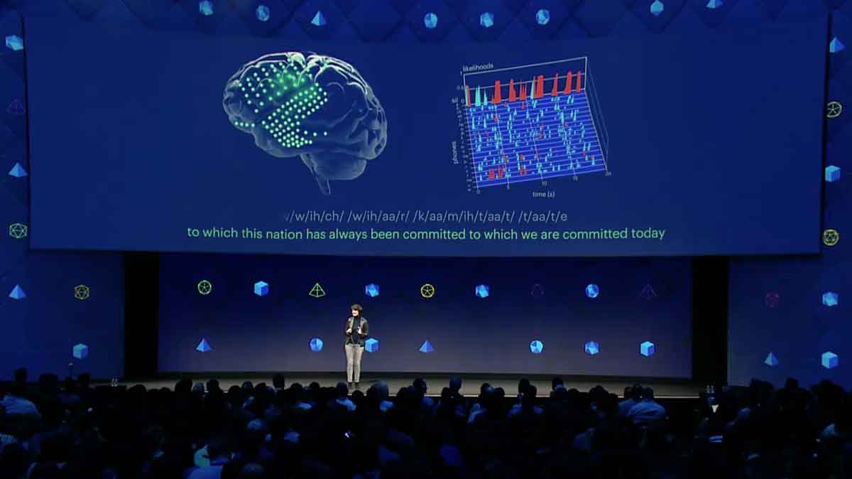 Auf der F8 gewährte Facebook Einblick in die neuste Forschung. Das Ziel ist, Gedanken in Sprache umzuwandeln und über die Haut zu übertragen.