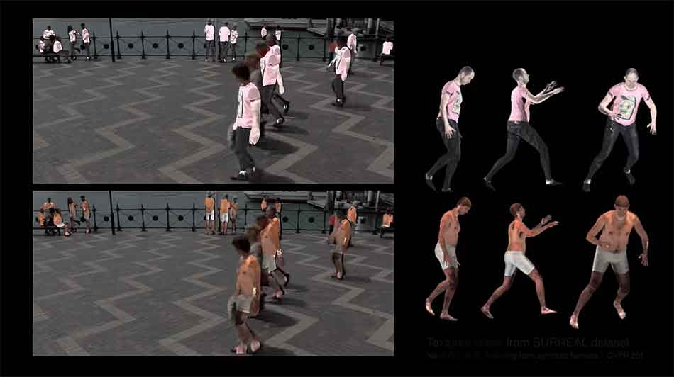 Forscher von Facebook haben eine KI entwickelt, die in Bild- und Videomaterial menschliche Körper in Echtzeit erkennen und neu texturieren kann.