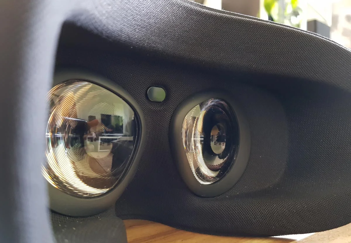 Die Linsen von Oculus Go haben einen leichten Fresnel-Schliff. Bild: VRODO