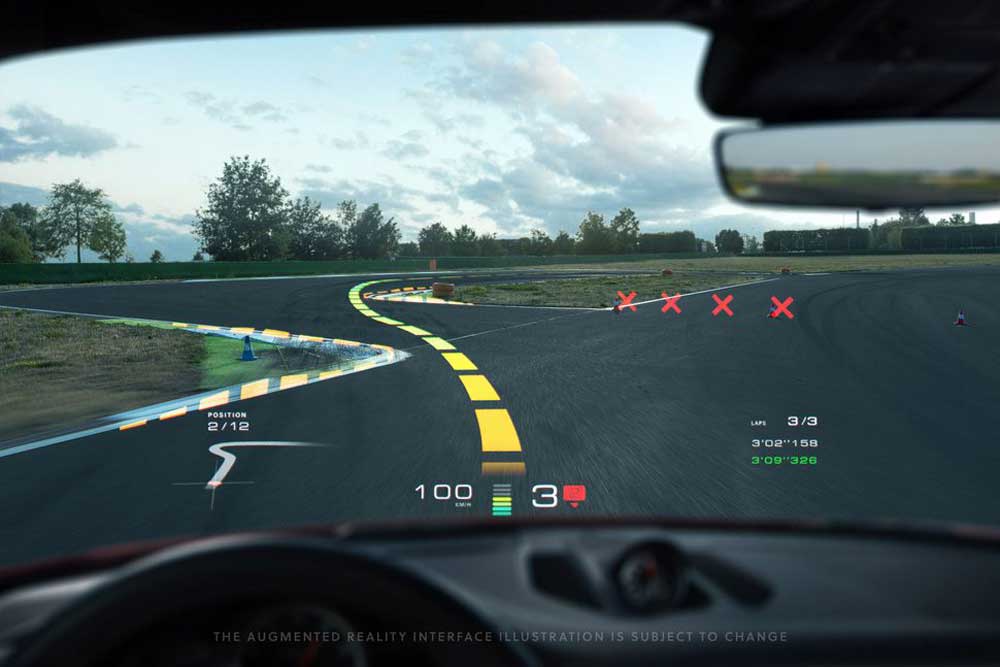 Porsches neue AR-Windschutzscheibe sieht aus wie aus einem Videospiel