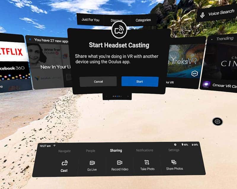 Oculus Go: Screen Mirroring an Smartphones rollt aus