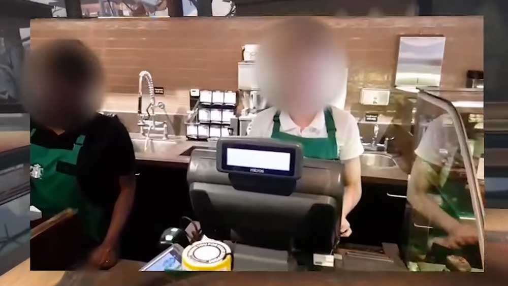 Typ geht mit VR-Brille in Starbucks und bezahlt mit seinem Gesicht