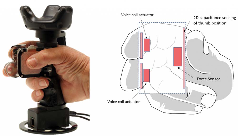 Die Bauteile des Controllers sind nicht beweglich: Ein glaubhaftes Griffgefühl soll allein über Vibration in Kombination mit dem visuellen Eindruck unter der VR-Brille entstehen. Bild: Microsoft