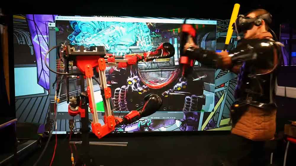 Prügelmaschine: Dieser Roboter haut VR-Nutzern passend eine rein