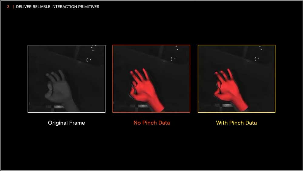 Nach dem Extratraining finden Zeigefinger und Daumen im 3D-Modell endlich zusammen. Bild: Oculus.