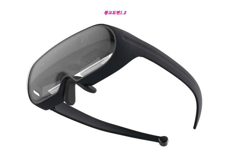 Das Design-Patent enthält ein 3D-Rendering der Samsung-Brille. Für eine reine Smartphone-Brille wirkt sie etwas zu klobig. Zwei Kameras für Raum- oder Fingertracking sind in der Vorderseite eingelassen. Bild: Samsung