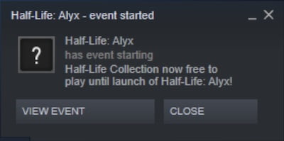 Half Life Alyx Event