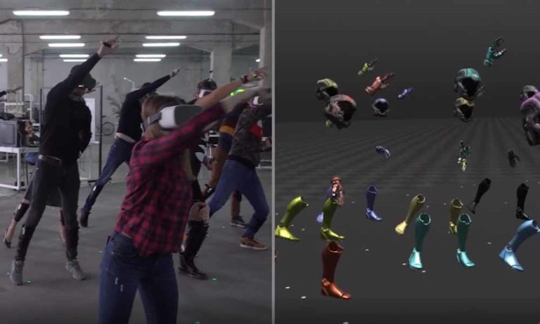 So sieht es aus, wenn zehn Personen gemeinsam in VR tanzen