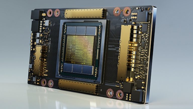 Grafikkarte A100 von Nvidia auf Basis der neuen Ampere-Architektur