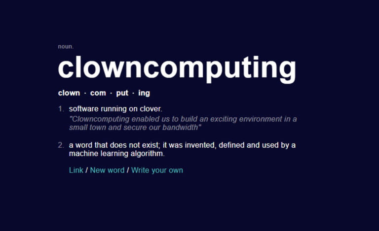Clown-Computing: Mit dieser KI erfindet ihr neue Begriffe