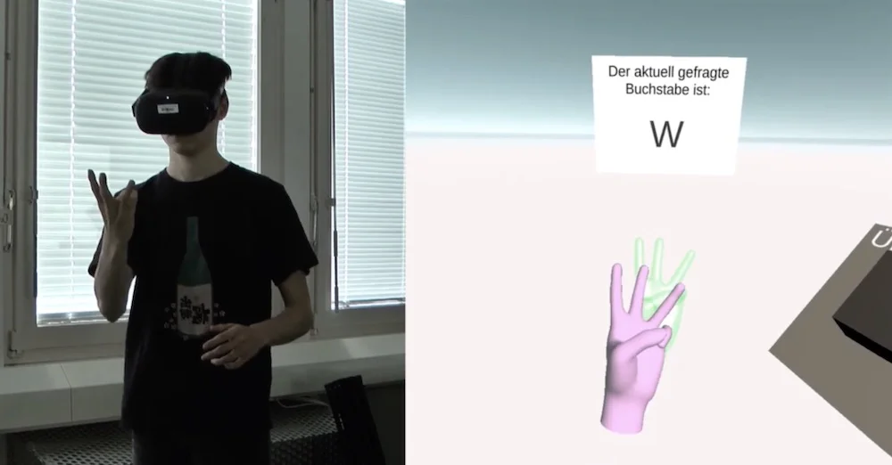 Oculus Quest: Fingeralphabet lernen mit Handtracking