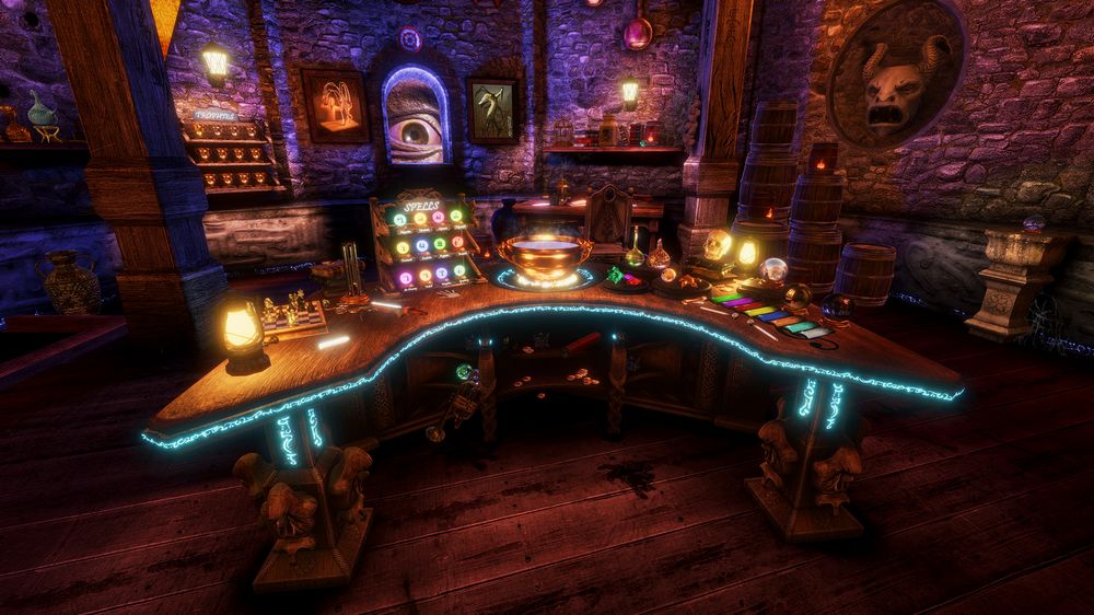 Das Turmzimmer des Zauberers im VR-Spiel Waltz of The Wizard