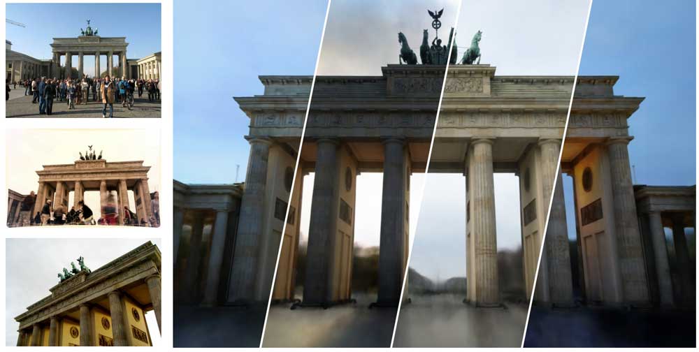 Brandenburger Tor aus verschiedenen generierten Blickwinkeln