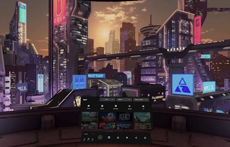 Oculus Quest: Neue Home-Umgebung im Cyberpunk-Stil