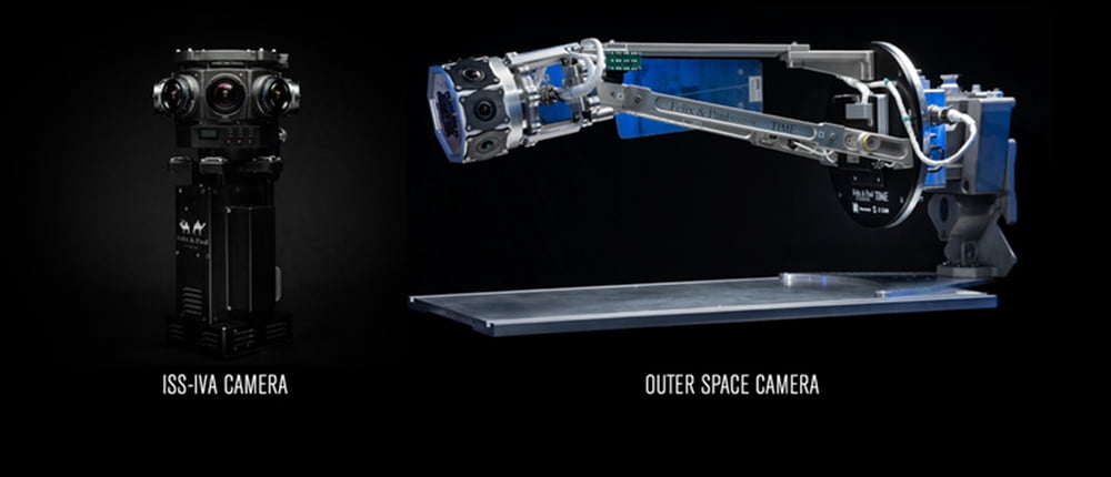 Die ISS-IVA Kamera und eine spezielle Weltraumkamera der Felix & Paul Studios für die Produktion der VR-Doku The ISS Experience.