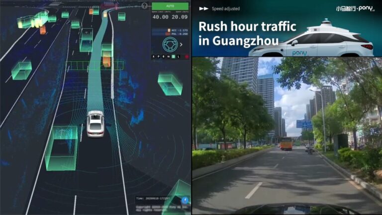 Pony.ai zeigt autonome Fahrt durch Guangzhous Rush Hour