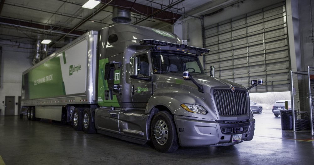 Ein autonom fahrender Truck des Herstellers TuSimple.