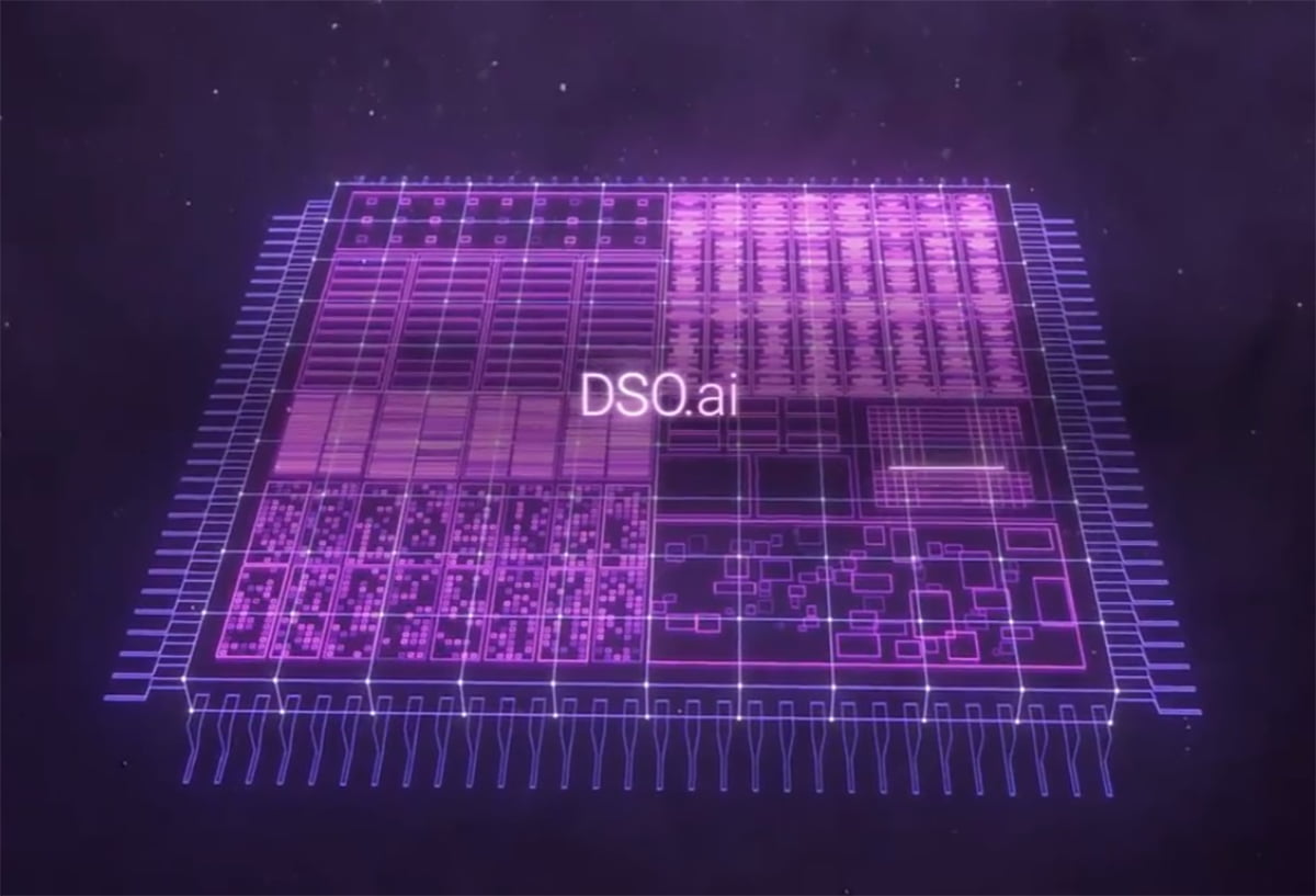 Eine abstrakte Darstellung eines Computer-Chips in lila mit dem Schriftzug DSO.ai