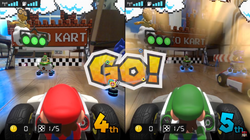 In Mario Kart Live: Home Circuit werden ab Version 2.0 Rennen im Split-Screen möglich.