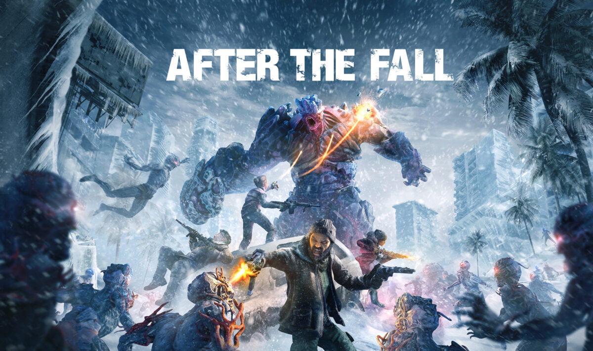 Das Teaserbild zum Koop-Shooter After the Fall zeigt von Zombies umzingelte Spieler:innen.