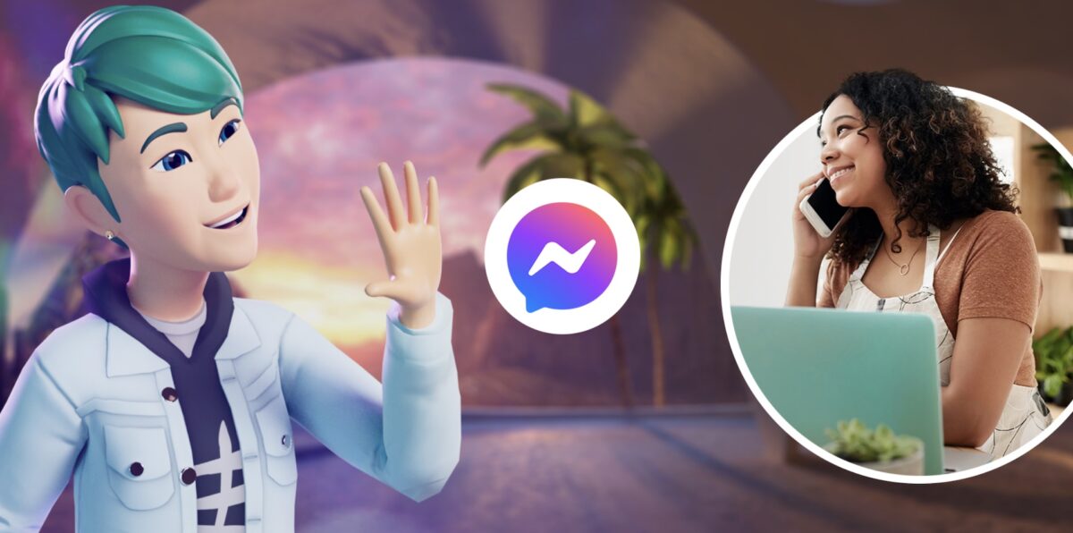 VR Avatar ruft Freundin per Messenger an