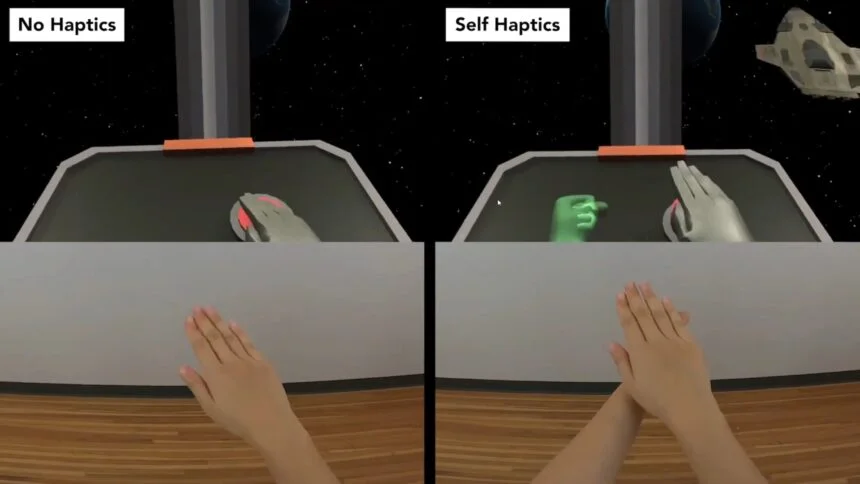Представление самоощупленного отслеживания рук в среде виртуальной реальности.