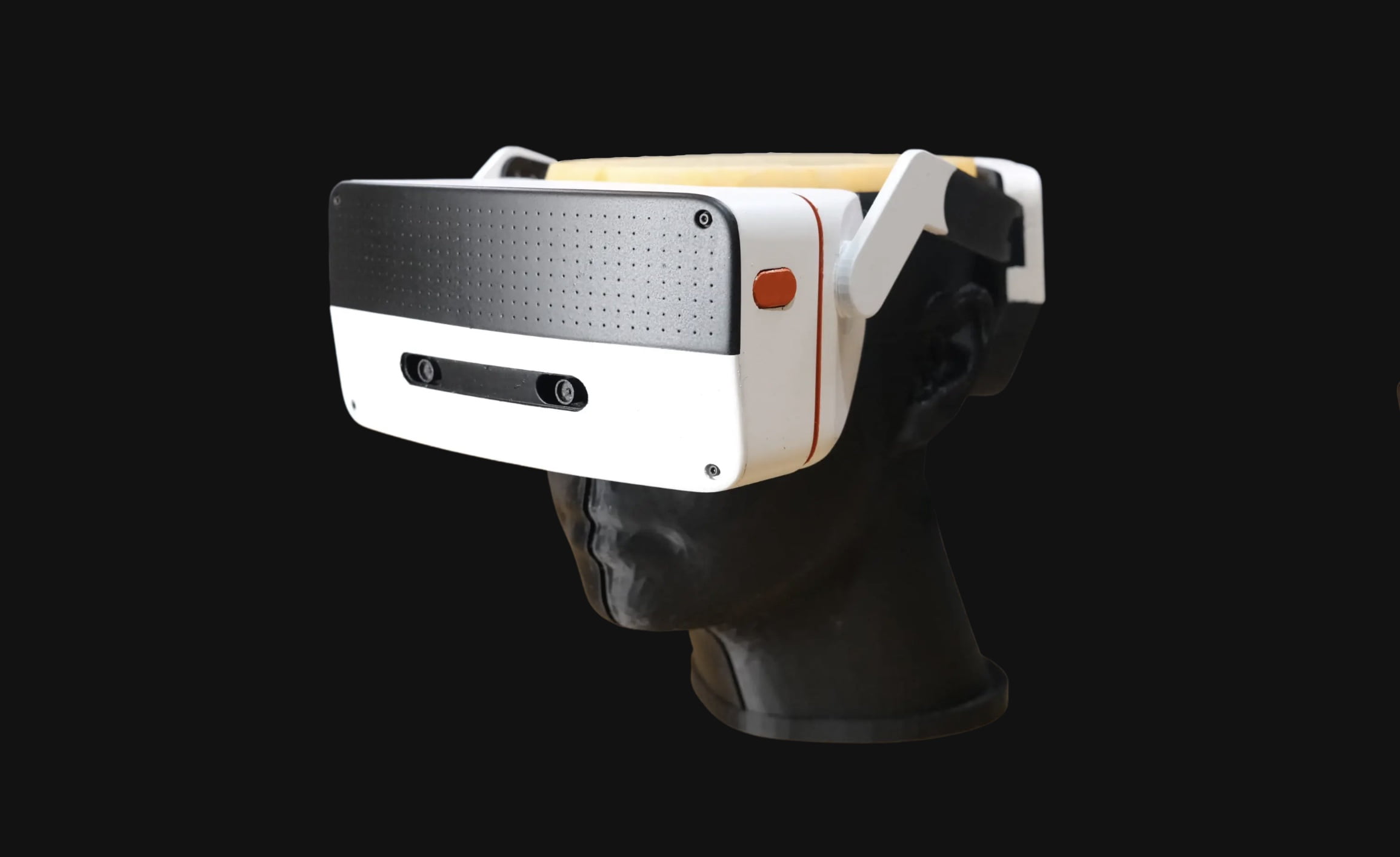 Prototyp der VR-Brille Simula One im Retrostil