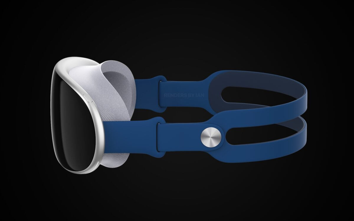 Ein Rendering der mutmaßlichen Apple-VR-Brille.